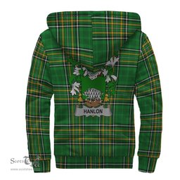 Hanlon or O'Hanlon Coat of Arms Family Crest Ireland Sherpa Hoodie Irish National Tartan Irish County Sherpa Hoodie