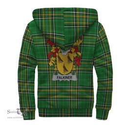 Falkiner Coat of Arms Family Crest Ireland Sherpa Hoodie Irish National Tartan Irish County Sherpa Hoodie