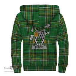 Flower Coat of Arms Family Crest Ireland Sherpa Hoodie Irish National Tartan Irish County Sherpa Hoodie