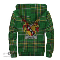 Hannon or O'Hannon Coat of Arms Family Crest Ireland Sherpa Hoodie Irish National Tartan Irish County Sherpa Hoodie