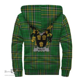 Kielty ot O'Quilty Coat of Arms Family Crest Ireland Sherpa Hoodie Irish National Tartan Irish County Sherpa Hoodie