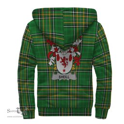 Sheill or O'Sheil Coat of Arms Family Crest Ireland Sherpa Hoodie Irish National Tartan Irish County Sherpa Hoodie