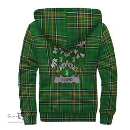 Lloyd Coat of Arms Family Crest Ireland Sherpa Hoodie Irish National Tartan Irish County Sherpa Hoodie