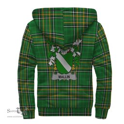 Mallin or O'Mallan Coat of Arms Family Crest Ireland Sherpa Hoodie Irish National Tartan Irish County Sherpa Hoodie