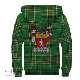 McQuillan Coat of Arms Family Crest Ireland Sherpa Hoodie Irish National Tartan Irish County Sherpa Hoodie