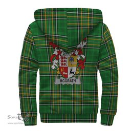 McGrath or McGraw Coat of Arms Family Crest Ireland Sherpa Hoodie Irish National Tartan Irish County Sherpa Hoodie