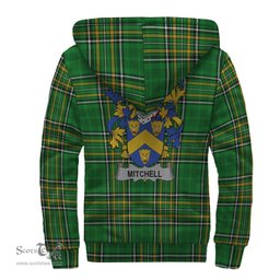 Mitchell Coat of Arms Family Crest Ireland Sherpa Hoodie Irish National Tartan Irish County Sherpa Hoodie