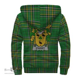 Starkey Coat of Arms Family Crest Ireland Sherpa Hoodie Irish National Tartan Irish County Sherpa Hoodie