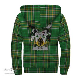 Reid Coat of Arms Family Crest Ireland Sherpa Hoodie Irish National Tartan Irish County Sherpa Hoodie