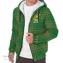 Rothe Coat of Arms Family Crest Ireland Sherpa Hoodie Irish National Tartan Irish County Sherpa Hoodie