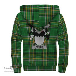 Power Coat of Arms Family Crest Ireland Sherpa Hoodie Irish National Tartan Irish County Sherpa Hoodie
