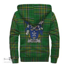 Parry Coat of Arms Family Crest Ireland Sherpa Hoodie Irish National Tartan Irish County Sherpa Hoodie