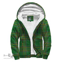Lea or McLea Coat of Arms Family Crest Ireland Sherpa Hoodie Irish National Tartan Irish County Sherpa Hoodie
