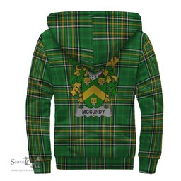 McCurdy or Curdy Coat of Arms Family Crest Ireland Sherpa Hoodie Irish National Tartan Irish County Sherpa Hoodie
