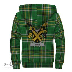 Nunn Coat of Arms Family Crest Ireland Sherpa Hoodie Irish National Tartan Irish County Sherpa Hoodie