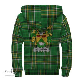 McDonagh or McDonogh Coat of Arms Family Crest Ireland Sherpa Hoodie Irish National Tartan Irish County Sherpa Hoodie