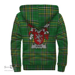 Stack Coat of Arms Family Crest Ireland Sherpa Hoodie Irish National Tartan Irish County Sherpa Hoodie