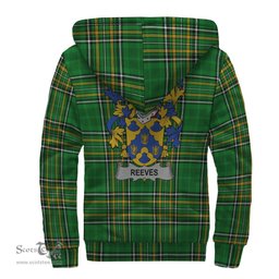 Reeves Coat of Arms Family Crest Ireland Sherpa Hoodie Irish National Tartan Irish County Sherpa Hoodie