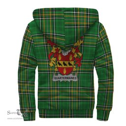 Quartermaines Coat of Arms Family Crest Ireland Sherpa Hoodie Irish National Tartan Irish County Sherpa Hoodie