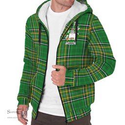 Lennon or O'Lennon Coat of Arms Family Crest Ireland Sherpa Hoodie Irish National Tartan Irish County Sherpa Hoodie
