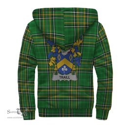 Traill or Trayle Coat of Arms Family Crest Ireland Sherpa Hoodie Irish National Tartan Irish County Sherpa Hoodie