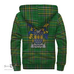 Stopford Coat of Arms Family Crest Ireland Sherpa Hoodie Irish National Tartan Irish County Sherpa Hoodie
