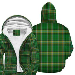 Wolfe Coat of Arms Family Crest Ireland Sherpa Hoodie Irish National Tartan Irish County Sherpa Hoodie