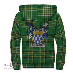 Ticheborne Coat of Arms Family Crest Ireland Sherpa Hoodie Irish National Tartan Irish County Sherpa Hoodie