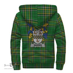 Warren Coat of Arms Family Crest Ireland Sherpa Hoodie Irish National Tartan Irish County Sherpa Hoodie