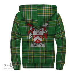 Wakeley Coat of Arms Family Crest Ireland Sherpa Hoodie Irish National Tartan Irish County Sherpa Hoodie