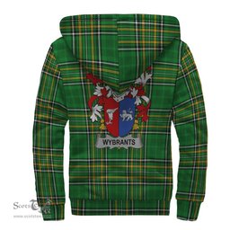 Wybrants Coat of Arms Family Crest Ireland Sherpa Hoodie Irish National Tartan Irish County Sherpa Hoodie
