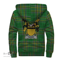 Tanner Coat of Arms Family Crest Ireland Sherpa Hoodie Irish National Tartan Irish County Sherpa Hoodie