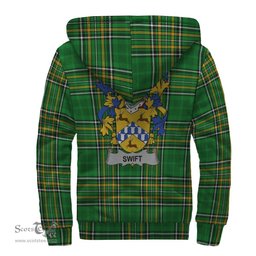 Swift Coat of Arms Family Crest Ireland Sherpa Hoodie Irish National Tartan Irish County Sherpa Hoodie