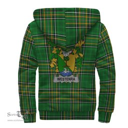 Westenra Coat of Arms Family Crest Ireland Sherpa Hoodie Irish National Tartan Irish County Sherpa Hoodie
