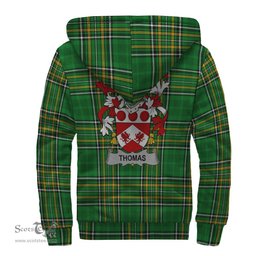 Thomas Coat of Arms Family Crest Ireland Sherpa Hoodie Irish National Tartan Irish County Sherpa Hoodie