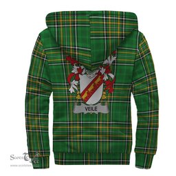 Veile or Veale Coat of Arms Family Crest Ireland Sherpa Hoodie Irish National Tartan Irish County Sherpa Hoodie