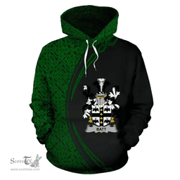 Irish Batt Coat of Arms Irish Family Crest Hoodie Black Green Circle Style Hoodie