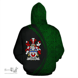 Irish Litton Coat of Arms Irish Family Crest Hoodie Black Green Circle Style Hoodie