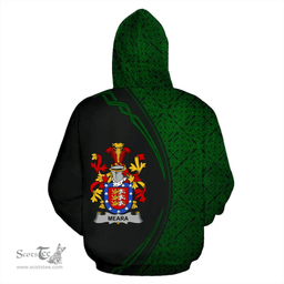 Irish Meara or O'Mara Coat of Arms Irish Family Crest Hoodie Black Green Circle Style Hoodie