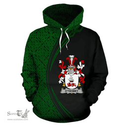 Irish O?Twomey Coat of Arms Irish Family Crest Hoodie Black Green Circle Style Hoodie