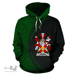 Irish Bodkin Coat of Arms Irish Family Crest Hoodie Black Green Circle Style Hoodie