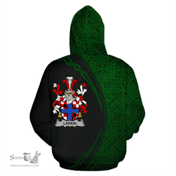 Irish Larkin or O'Larkin Coat of Arms Irish Family Crest Hoodie Black Green Circle Style Hoodie