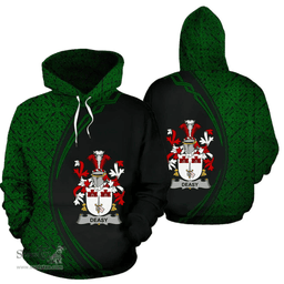 Irish Deasy Coat of Arms Irish Family Crest Hoodie Black Green Circle Style Hoodie