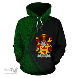 Irish Barby Coat of Arms Irish Family Crest Hoodie Black Green Circle Style Hoodie