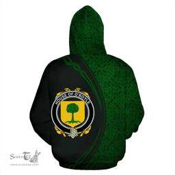Irish House of O'BOYLE Coat of Arms Irish Family Crest Hoodie Black Green Circle Style Hoodie