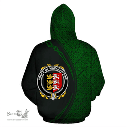 Irish House of MACCONSIDINE Coat of Arms Irish Family Crest Hoodie Black Green Circle Style Hoodie