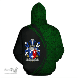 Irish Studdert Coat of Arms Irish Family Crest Hoodie Black Green Circle Style Hoodie