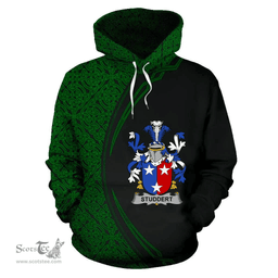 Irish Studdert Coat of Arms Irish Family Crest Hoodie Black Green Circle Style Hoodie
