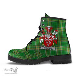 Ireland Coat of Arms Family Crest Ireland Leather Boots Irish National Tartan Irish County Boots