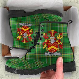 Knight Coat of Arms Family Crest Ireland Leather Boots Irish National Tartan Irish County Boots